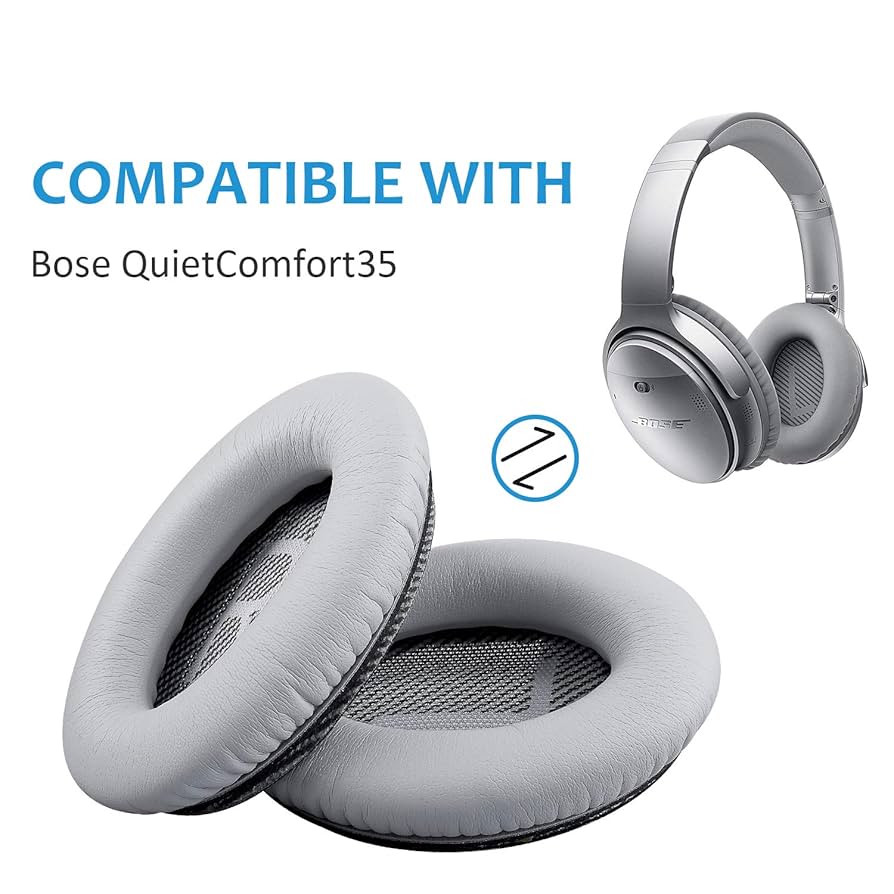 新品純正イヤーパッド交換済 BOSE Quiet Comfort 35 シルバー Amazon.co.jp: Bose QuietComfort 35 headphones ear cushion